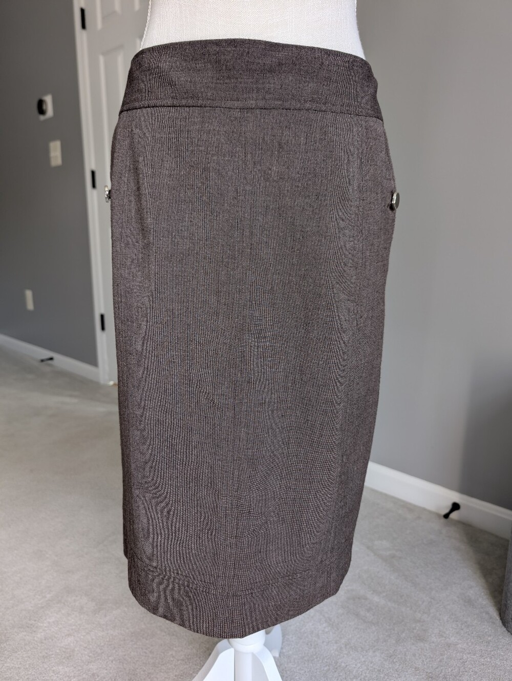 Apt. 9 Brown Textured Pencil Skirt